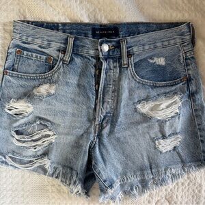 Aeropostale 90s High Rise Distressed Jean Shorts